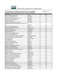 Pilot Project for the Procurement of Unprocessed Fruits and Vegetables