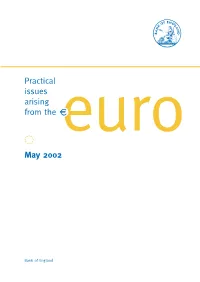 Practical Issues Arising from the Euro May 2002