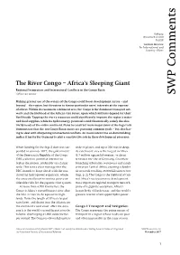 The River Congo – Africa's Sleeping Giant. Regional Integration And