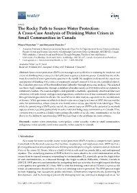 A Cross-Case Analysis of Drinking Water Crises in Small Communities in Canada