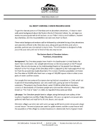 About Cherokee: a Media Resource Guide