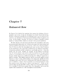 Chapter 7 Balanced Flow