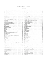 Complete List of Contents