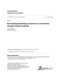 River Hydrology, Morphology, and Dynamics in an Intensively Managed, Transient Landscape