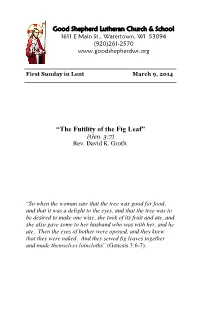 “The Futility of the Fig Leaf” (Gen
