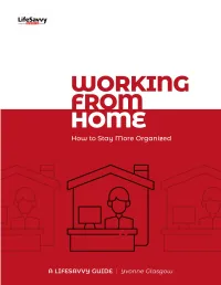 Working from Home How to Stay More Organized