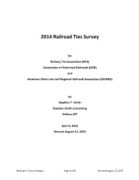 2014 Railroad Ties Survey