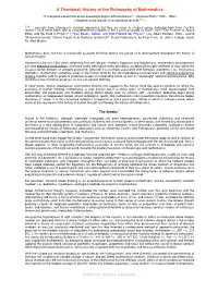 A Concise History of the Philosophy of Mathematics