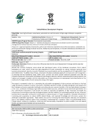 Annotated UNDP-GEF Project Document Template