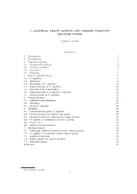 C∗-Algebras, Group Actions and Crossed Products (Lecture Notes)