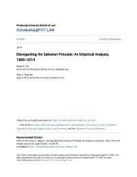Disregarding the Salomon Principle: an Empirical Analysis, 1885–2014