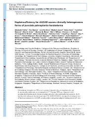 Haploinsufficiency for AAGAB Causes Clinically Heterogeneous Forms of Punctate Palmoplantar Keratoderma