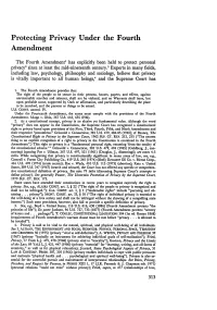 Protecting Privacy Under the Fourth Amendment