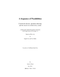 A Sequence of Possibilities