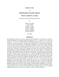 Briefing Paper on Infestation of Lice Among Wild Canids in Alaska
