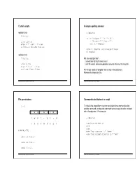 C Shell Scripts File Permissions a Simple Spelling Checker Command
