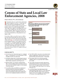Census of State and Local Law Enforcement Agencies, 2008 Brian A