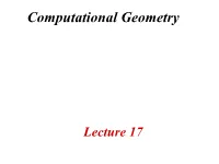 Computational Geometry: 1D Range Tree, 2D Range Tree, Line