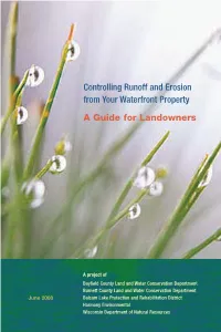 Controlling Runoff and Erosion from Your Waterfront Property a Guide for Landowners