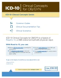 ICD-10: Clinical Concepts for OB/GYN