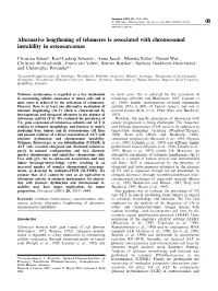 Alternative Lengthening of Telomeres Is Associated with Chromosomal Instability in Osteosarcomas
