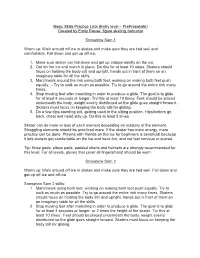 Basic Skills Practice Lists (Entry Level – Prefreeskate) Created by Emily Rausa, Figure Skating Instructor