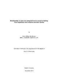 Emotionality in Same-Sex Attracted Men's Sexual Scripting