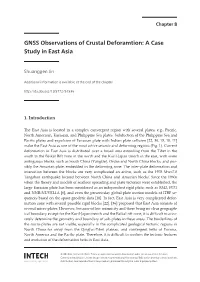 GNSS Observations of Crustal Deforamtion: a Case Study in East Asia