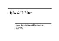 Ipfw & IP Filter