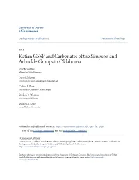 Katian GSSP and Carbonates of the Simpson and Arbuckle Groups in Oklahoma Jesse R