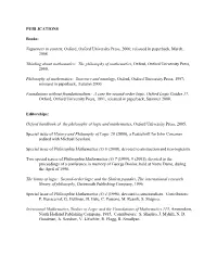 Stewart Shapiro's Complete Publication List