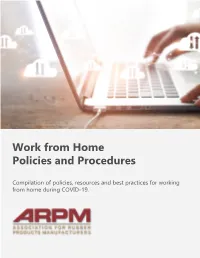 Work from Home Policies and Procedures