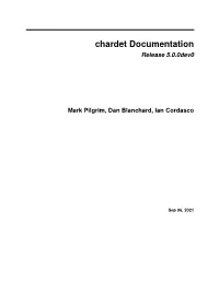 Chardet Documentation Release 5.0.0Dev0