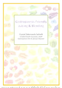 GP-Friendly Juicing & Blending