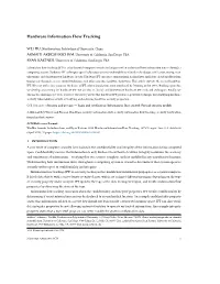 Hardware Information Flow Tracking