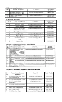 Prl. District Court, Anantapur. Sl.No. Name & Designation E-Mail Ids