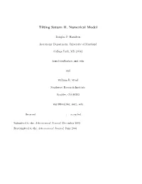 Tilting Saturn II. Numerical Model