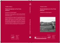 Vowel Harmony in Two Even Dialects Dialects