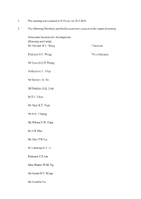 1. the Meeting Was Resumed at 9:10 A.M. on 26.4.2016. 2. the Following