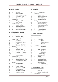 Commonweal Classification List 2012