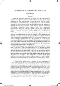 DIFFERENTIATING EXCLUSIONARY TENDENCIES John Infranca