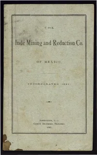 Inde Mining and Reduction Co