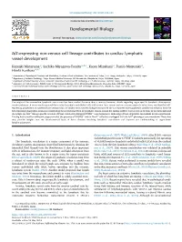Isl1-Expressing Non-Venous Cell Lineage Contributes to Cardiac Lymphatic Vessel Development