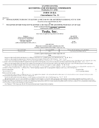 Tesla, Inc. (Exact Name of Registrant As Specified in Its Charter)