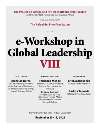 The Project on Europe and the Transatlantic Relationship The