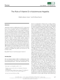The Role of Vitamin D in Autoimmune Hepatitis