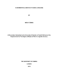 A Grammatical Sketch of Kunda Language by Mercy