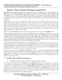 FST07.The Forerunner Message in Isaiah 24-25.Study Notes.(Stuart)