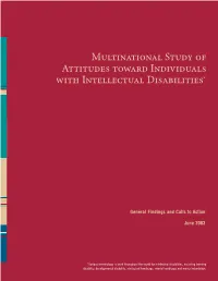 Multinational Study of Attitudes Toward Individuals with Intellectual Disabilities*