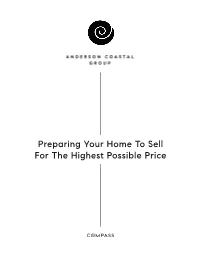 Preparing Your Home to Sell for the Highest Possible Price